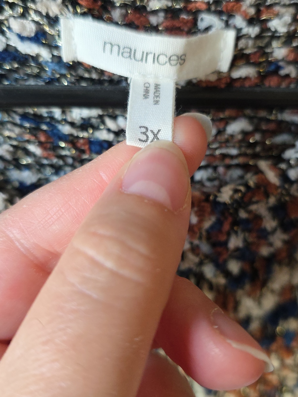 Maurices Multicolor Chunky Knit Sweater - Navy, Rust & Cream - Picture 4 of 4